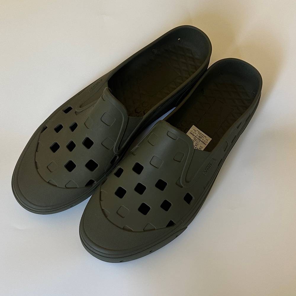 Vans Men's Olive Slip-On Loafers